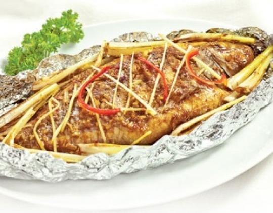 CÁ ĐIÊU HỒNG NƯỚNG GIẤY BẠC 