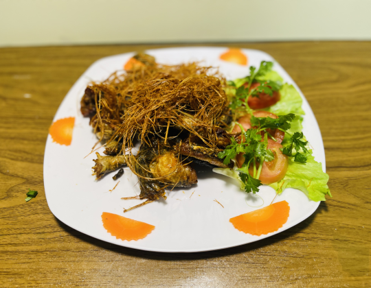 ẾCH CHIÊN RƠM