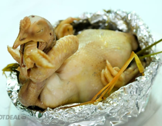 GÀ TA HẤP CẢI BẸ XANH 